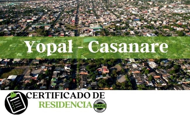 solicitud del certificado de residencia en Yopal casanare